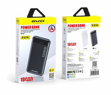 Powerbank - P37K - 10.000mah - AWEI - 004312 - Black