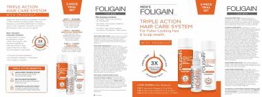 Foligain® USA Triple Action  (Κατά της τριχόπτωσης για άνδρες (Σαμπουάν 100ml & Conditioner 100ml & 30ml Λοσιόν/Σπρέι)