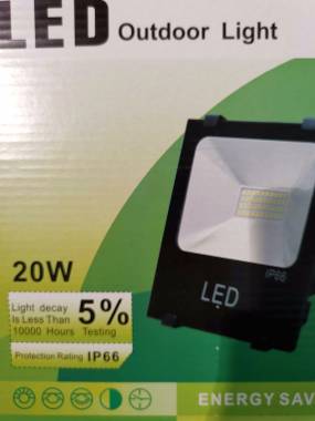 Προβολέας LED - 20W - 6000K - IP66 - 010202