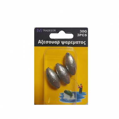 Βαρίδια αλιείας - 10gr - 6pcs - 30155