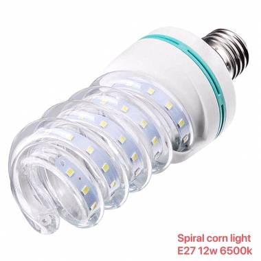 Λάμπα LED - Spiral Corn - E27 - 12W - 6500K - 356960