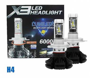 Λάμπες LED - X3-H4 - 50W - Canbus - 007005