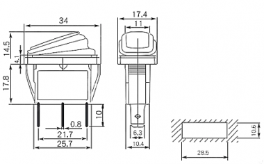 Διακόπτης οχημάτων On/Off - R-F13209A-22-2U - 2pcs - 180941