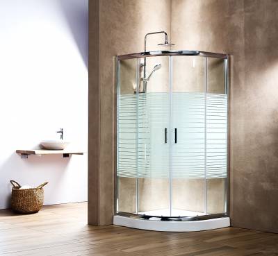 Καμπίνα NEW TEMA Ημικυκλική ΣεριγραφίαShower Cabin NEW TEMA 1/4 Circular Line - NT 8080 RS 80Χ80cm