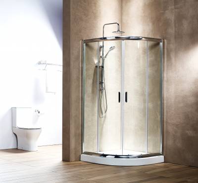 Καμπίνα NEW TEMA Hμικυκλική ΔιάφανηShower Cabin NEW TEMA 1/4 Circular Clear - NT 8080 R 80Χ80cm