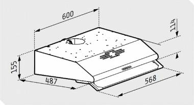 Pyramis Essential Απλός με 2 Μοτέρ Ελεύθερος Απορροφητήρας 60cm Inox 065029502