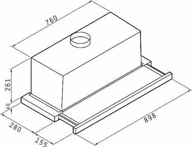 Pyramis Essential Turbo Συρόμενος Απορροφητήρας 90cm Inox 065017602