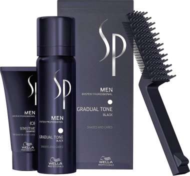 Wella Sp Men Gradual Tone Pigment Kit Μαύρο 60gr