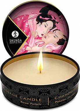 Shunga Erotic Art Κερί για Μασάζ με Άρωμα Rose Petals 30ml