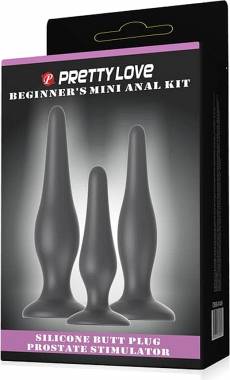 Pretty Love Mini Anal Kit Black 15,4cm