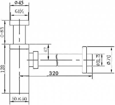 Karag Σιφώνι Νιπτήρα LF9026