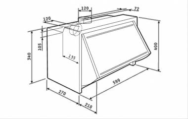 Pyramis Essential Turbo Πτυσσόμενος Απορροφητήρας 60cm Καφέ 065023801