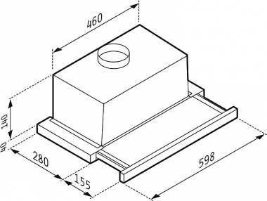 Pyramis Essential Συρόμενος Απορροφητήρας 60cm Λευκός 065017102