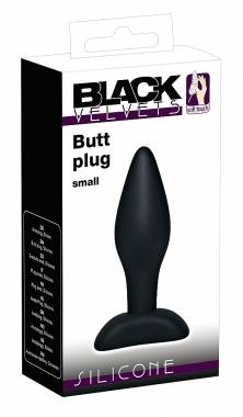 You2Toys Black Velvets Small Πρωκτική Σφήνα σε Μαύρο χρώμα 9cm