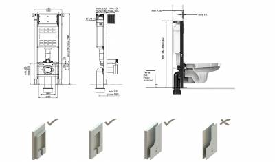 Karag T07-5113 Εντοιχιζόμενο Πλαστικό Καζανάκι Ορθογώνιο Χαμηλής Πίεσης