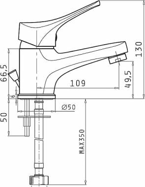 Pyramis Serra Αναμεικτική Μπαταρία Νιπτήρα Ασημί 090925701