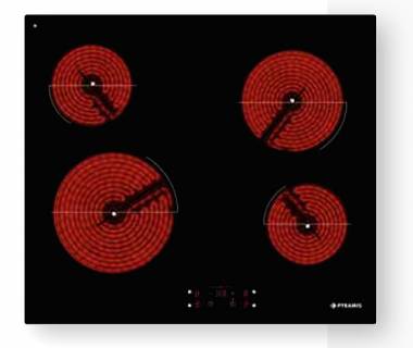 Pyramis PHC61410FMB Κεραμική Εστία Αφής Χωρίς Πλαίσιο 60cm 174020030