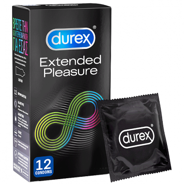 2X Durex Προφυλακτικά - Extended Pleasure - Performa  με Επιβραδυντικό 12τμχ