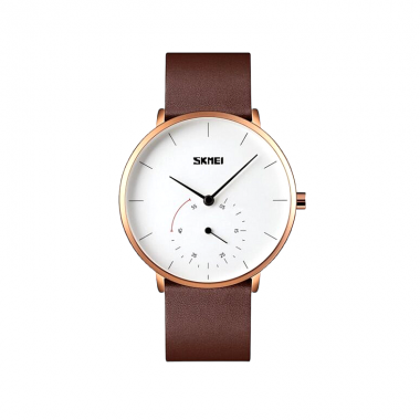 Αναλογικό ρολόι χειρός – Skmei - 9213 - Brown/White