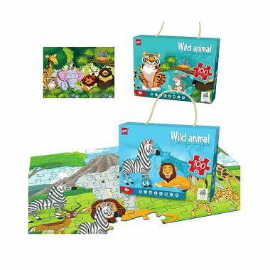 Παιδικό puzzle 100 κομματιών - Wild Animal - 61006 - 310443