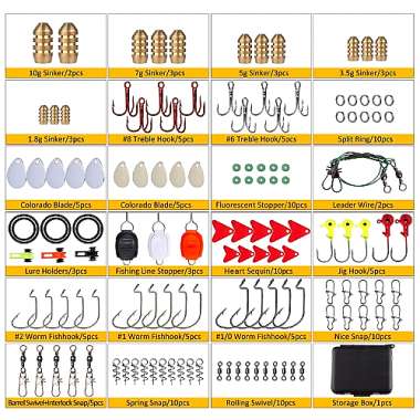 Σετ αξεσουάρ ψαρέματος σε θήκη - 128pcs - 31803