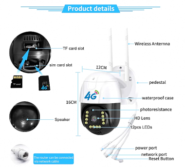 Κάμερα ασφαλείας IP - Security Camera - 4G - WiFi -  V380 - 322053