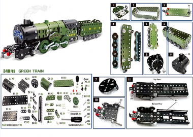 Συναρμολογούμενο τρένο DIY - 869-1 - 345289