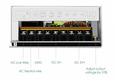 Μετασχηματιστής AC-DC 220V σε 5V - 40A - 200W - 605402