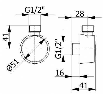 4254  ΕΠΙΤΟΙΧΗ ΠΑΡΟΧΗ 1/2" ΣΤΡΟΓΓΥΛΗ (4120)4254  SHOWER OUTLET 1/2" ROUND (4120)