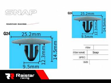 Σετ συνδετήρες αυτοκινήτου - 10pcs - R-F16101-24 - 180870