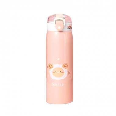 Παιδικό φορητό παγούρι-θερμός - HS0201 - 500ml - 502010 - Pink