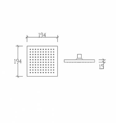 55241 QUADRO KROM ΚΕΦΑΛΗ ΝΤΟΥΣ ABS 20x20cm