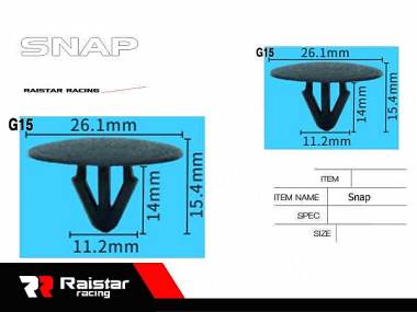 Σετ συνδετήρες αυτοκινήτου - 10pcs - R-F16101-09 - 180869