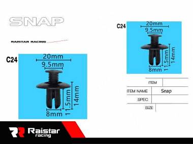 Σετ συνδετήρες αυτοκινήτου - 10pcs - R-F16101-07 - 180864