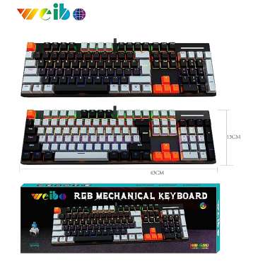 Ενσύρματο πληκτρολόγιο Gaming - LED RGB - WB-680 - Weibo - 653675