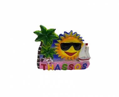 Tουριστικό μαγνητάκι Souvenir – Σετ 12pcs - Resin Magnet - Thassos - 678134