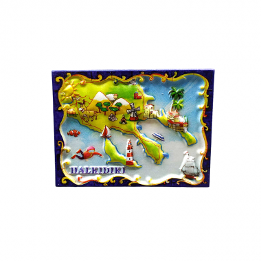 Tουριστικό μαγνητάκι Souvenir – Σετ 12pcs - Resin Magnet - Halkidiki - 678299