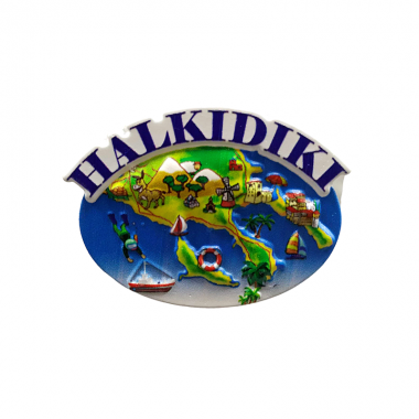 Tουριστικό μαγνητάκι Souvenir – Σετ 12pcs - Resin Magnet - Halkidiki - 678312