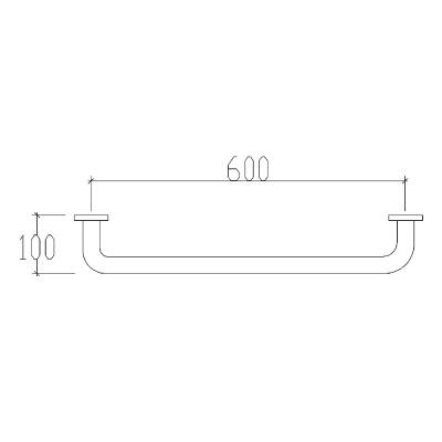 82002 AMEA ΜΠΑΡΑ ΣΤΗΡΙΞΗΣ 60cm INOX ΧΡΩΜΕ