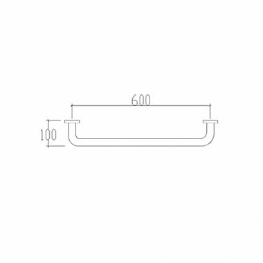 82012 AMEA ΜΠΑΡΑ ΣΤΗΡΙΞΗΣ 30cm INOX ΧΡΩΜΕ