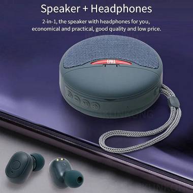 Ασύρματο ηχείο Bluetooth με ακουστικά - TG-808 - 883808 - Grey