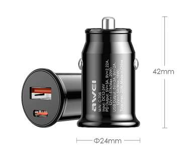 Φορτιστής αναπτήρα αυτοκινήτου - Quick Charger - C706 - AWEI - 888421