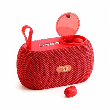 Ασύρματο ηχείο Bluetooth με σετ ακουστικά - TG810 - 889459 - Red