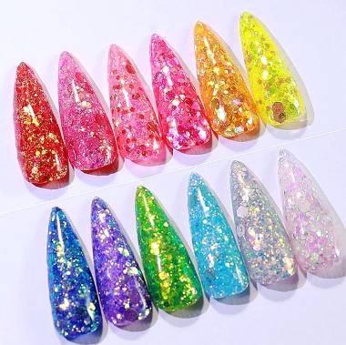 Σετ Glitter νυχιών Nail Art - Παλέτα - Glitter DW - 12pcs - 910600