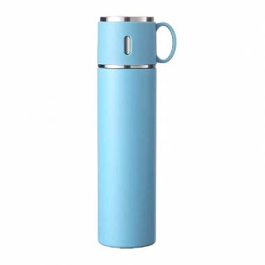 Φορητό παγούρι-θερμός με κούπα - 500ml - 954156 - Blue