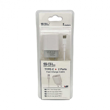 Αντάπτορας φόρτισης με καλώδιο - TypeC - Quick Charge - D1-S2 - 1m - 099576