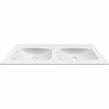 Νιπτήρας επίπλου διπλός ANIM 120 White BDVIV122WH46 KARAG 120,5x46,5x12cm