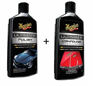 Meguiar’s G19216 Αλοιφή Γυαλίσματος 473ml + Ultimate Compound 450ml - Αλοιφή για αφαίρεση ατελειών