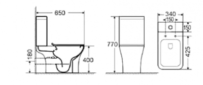 SPRINT SET RIMLESS 60 cm  SOFT ΜΕ ΔΙΠΛΟ ΜΗΧΑΝΙΣΜΟ  (SPR 3100)