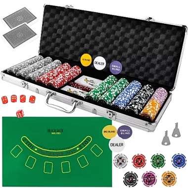 OLYMPUS Σετ Ποκερ - Poker Set με 500 μάρκες υψηλής ποιότητας και βαλιτσάκι απο αλουμίνιο